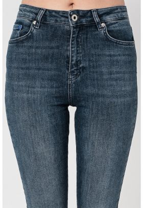 Blugi skinny cu talie inalta