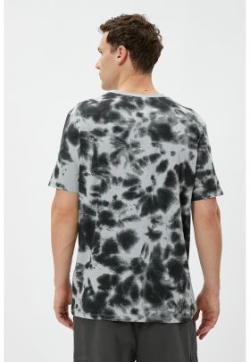 Tricou de bumbac cu aspect tie-dye