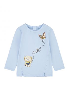Bluza cu imprimeu si slituri frontale