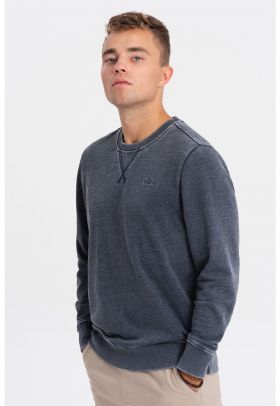 Bluza de trening cu decolteu la baza gatului si model uni