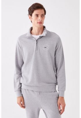 Bluza de trening cu fenta cu fermoar
