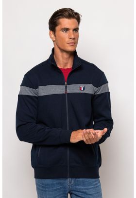 Bluza de trening cu fermoar si buzunare laterale