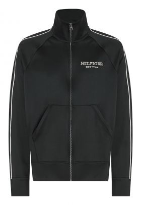 Bluza de trening cu fermoar si maneci raglan