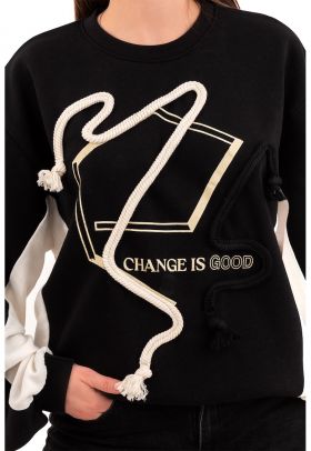 Bluza de trening cu imprimeu text