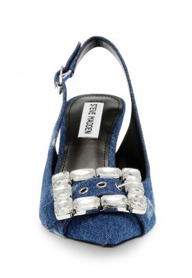 Pantofi slingback cu strasuri