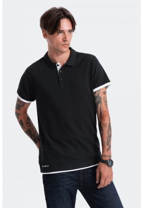 Tricou polo din bumbac pique