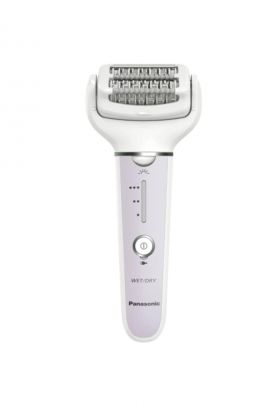 Epilator - Wet & Dry - Cordless - 2discuri & 60 pensete - Senzor presiune - Discuri duble - Cap flexibil si pivotant la 90° - 3 viteze - Alb/Mov