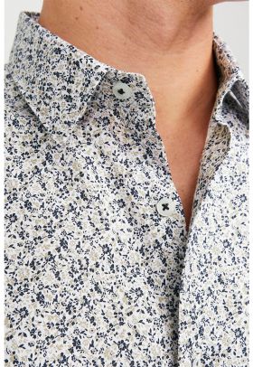 Camasa relaxed fit cu imprimeu floral