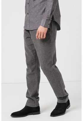 Pantaloni cu model herringbone