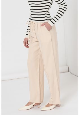 Pantaloni relaxed fit cu snur