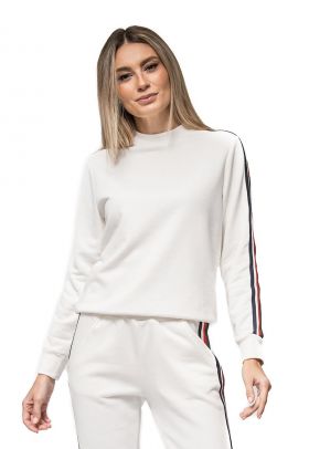 Bluza cu benzi laterale contrastante Indira