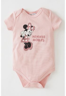 Body de bumbac cu imprimeu Minnie Mouse