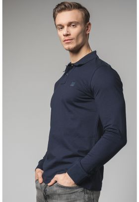 Bluza polo cu model uni