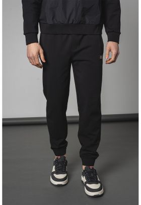 Pantaloni de trening cu snur de ajustare si croiala conica