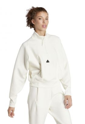 Bluza de trening cu fermoar scurt si buzunare