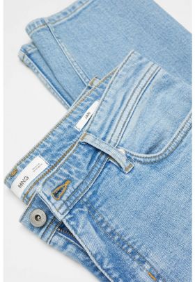 Blugi slim fit cu aspect decolorat Jan