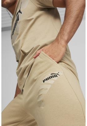 Pantaloni de trening cu imprimeu logo si snur de ajustare in talie Power