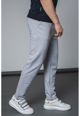 Pantaloni de trening din amestec de bumbac cu buzunare laterale