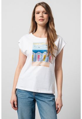 Tricou cu aplicatii de strasuri