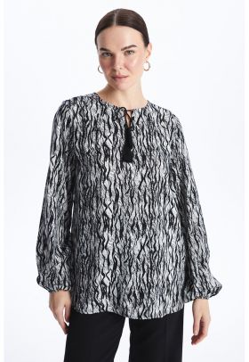 Bluza cu imprimeu abstract