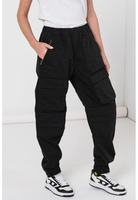 Pantaloni cargo cu talie elastica