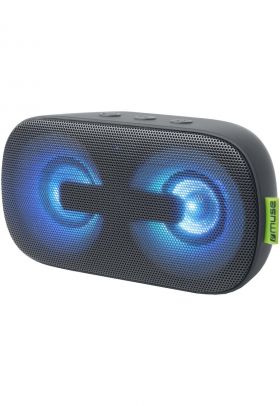 Boxa portabila M-370 DJ - 2 x 3W - Bluetooth - Lumina Ambientala - Negru