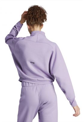 Bluza de trening cu fermoar scurt si buzunare