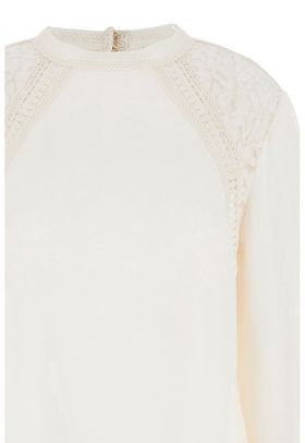 Bluza din viscoza cu insertii din dantela