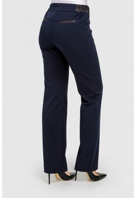 Pantaloni drepti cu model uni