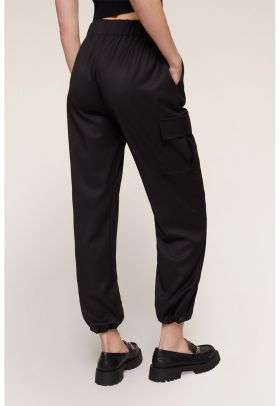 Pantaloni cargo cu talie elastica