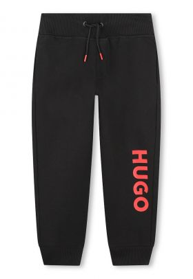 Pantaloni de trening cu imprimeu logo contrastant