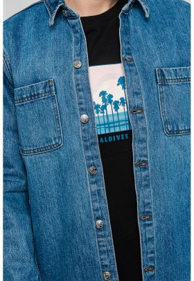 Jacheta de bumbac organic si denim
