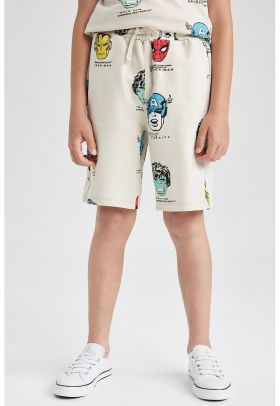 Pantaloni scurti de bumbac cu model grafic