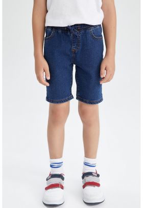 Pantaloni scurti de denim cu 5 buzunare