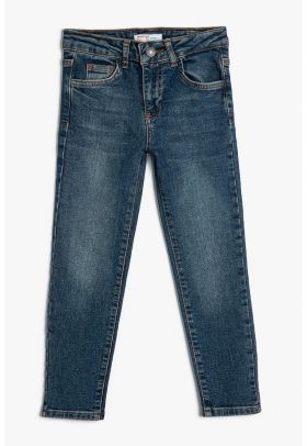 Blugi skinny cu talie medie