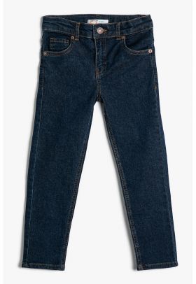 Blugi skinny cu talie medie