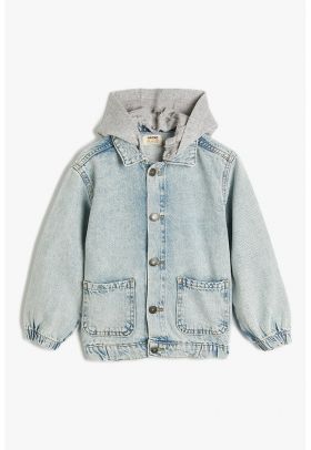 Jacheta din denim cu aspect 2 in 1