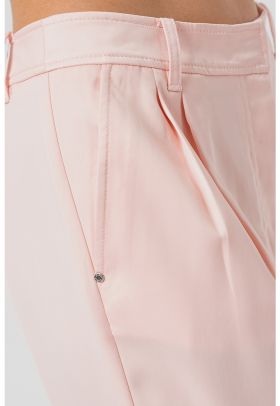 Pantaloni drepti de satin