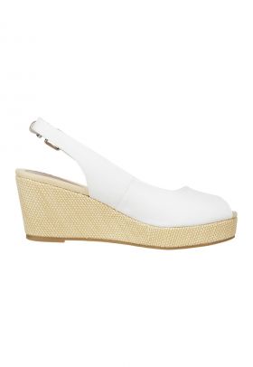 Espadrile wedge cu varf decupat Elba