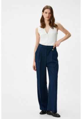 Pantaloni eleganti cu buzunare oblice