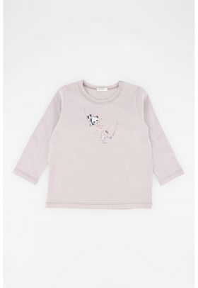 Bluza de bumbac cu imprimeu grafic