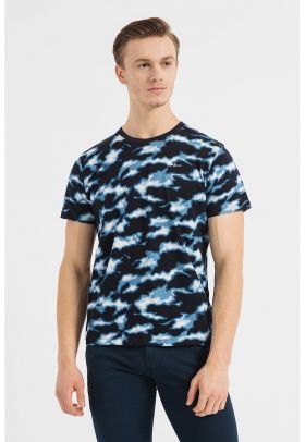 Tricou din bumbac cu model tie-dye Rem