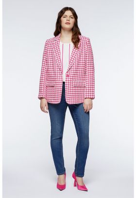 Sacou cu model houndstooth