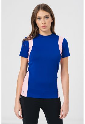 Tricou cu model colorblock si decupaje