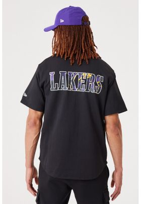 Tricou cu nasturi si maneci cazute LA Lakers