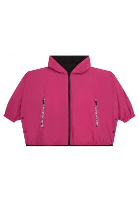 Jacheta windbreaker reversibila cu gluga