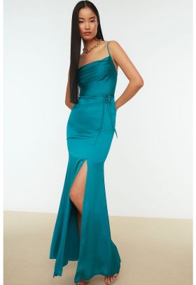 Rochie maxi cu slit lateral