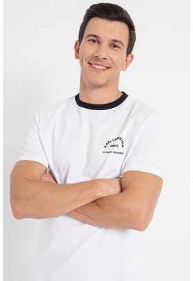 Tricou cu detaliu cu logo pe piept