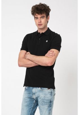 Tricou polo slim fit din material pique Dunda