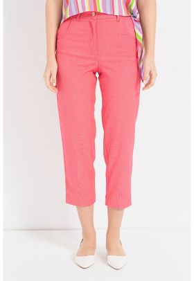 Pantaloni capri cu talie inalta